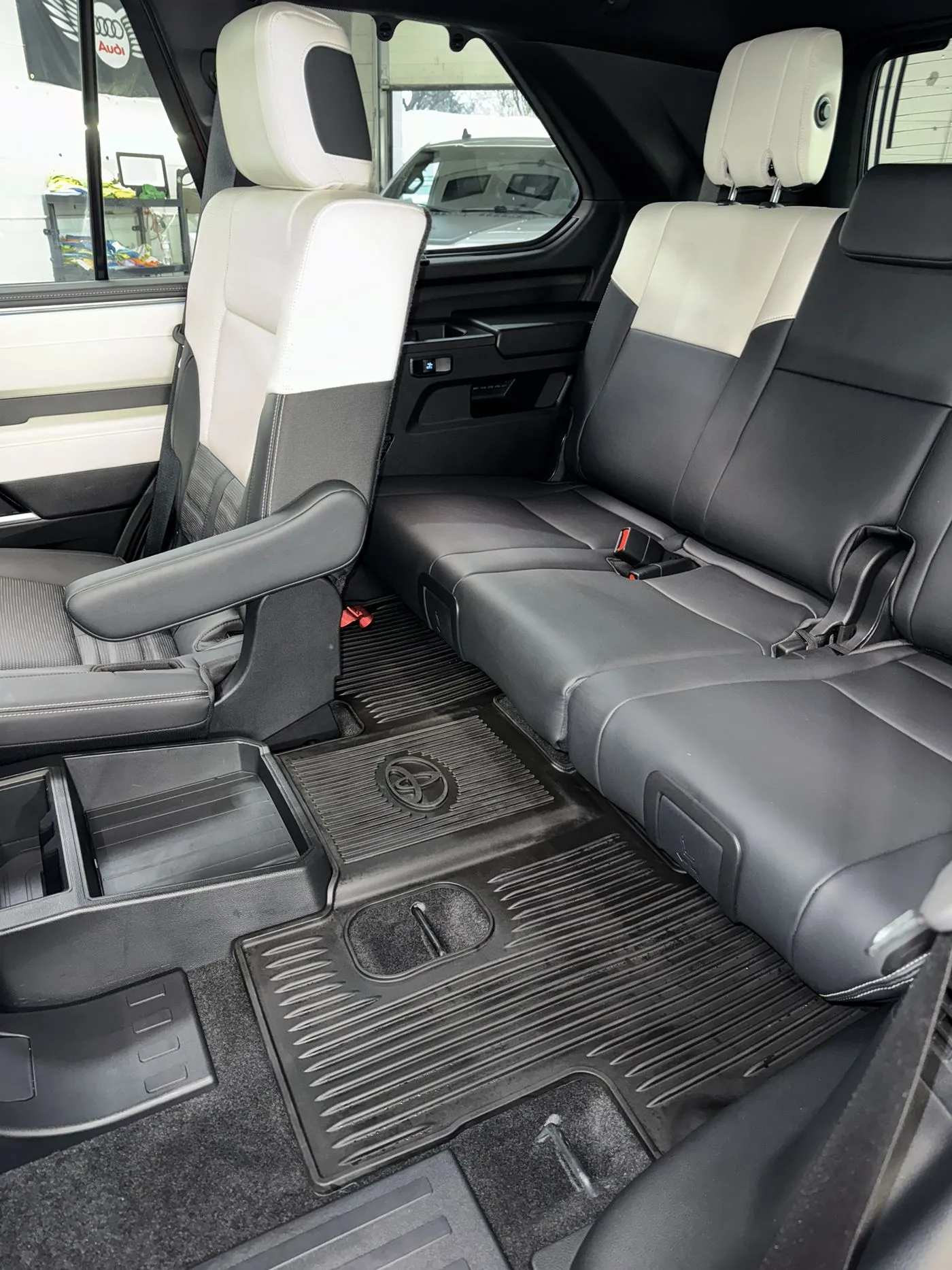 SUV rear seats after a shampoo